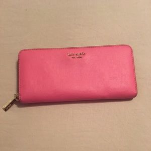Kate Spade New York Morgan Zip Pink Leather Continental Wallet. Lightly Used.